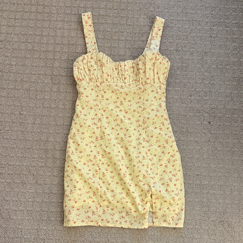 Princess Polly Floral Yellow Dress